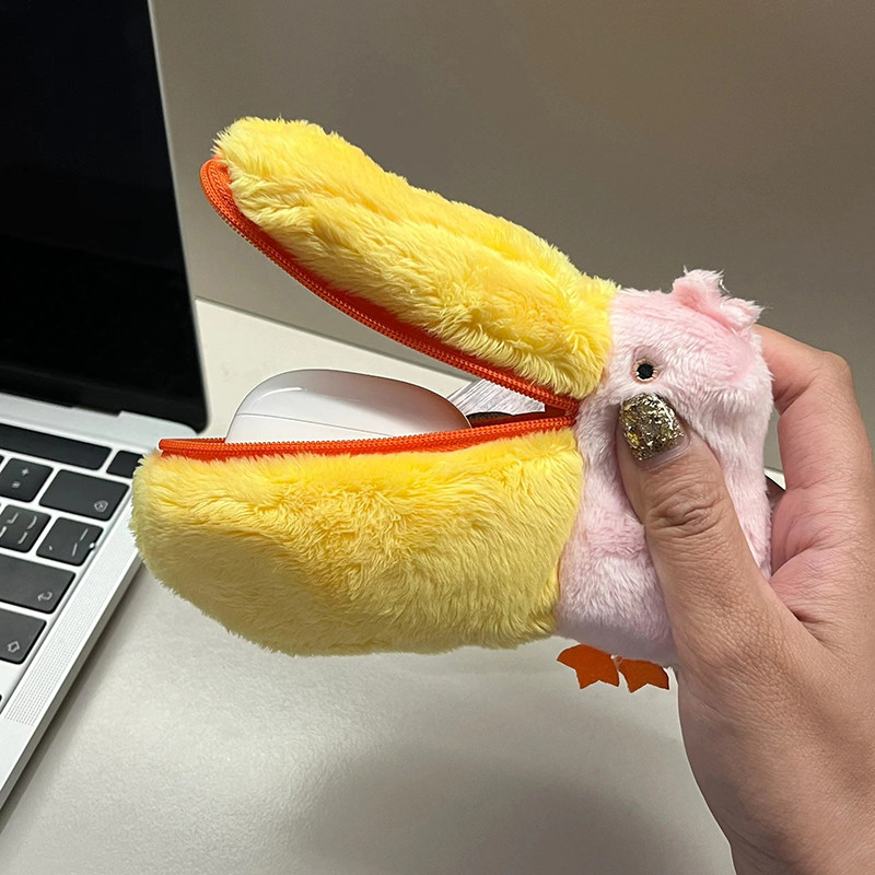 

1pc Cartoon Pelican Cute Pencil Cases Plush Makeup Bag Pen Bag Stationery Storage Bag Zero Wallet Pencil Pouch School Supplies