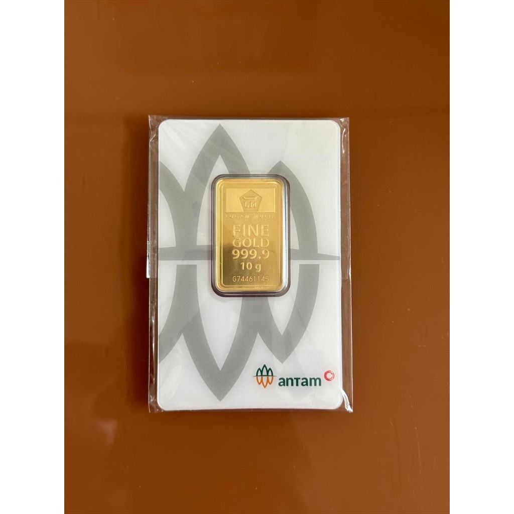 Emas Logam Mulia Batangan 10 Gram 24 Karat ANTAM Asli SNI