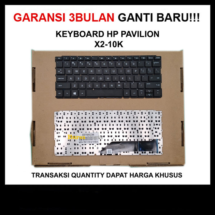 Keyboard HP Pavilion x2-10k Hitam .