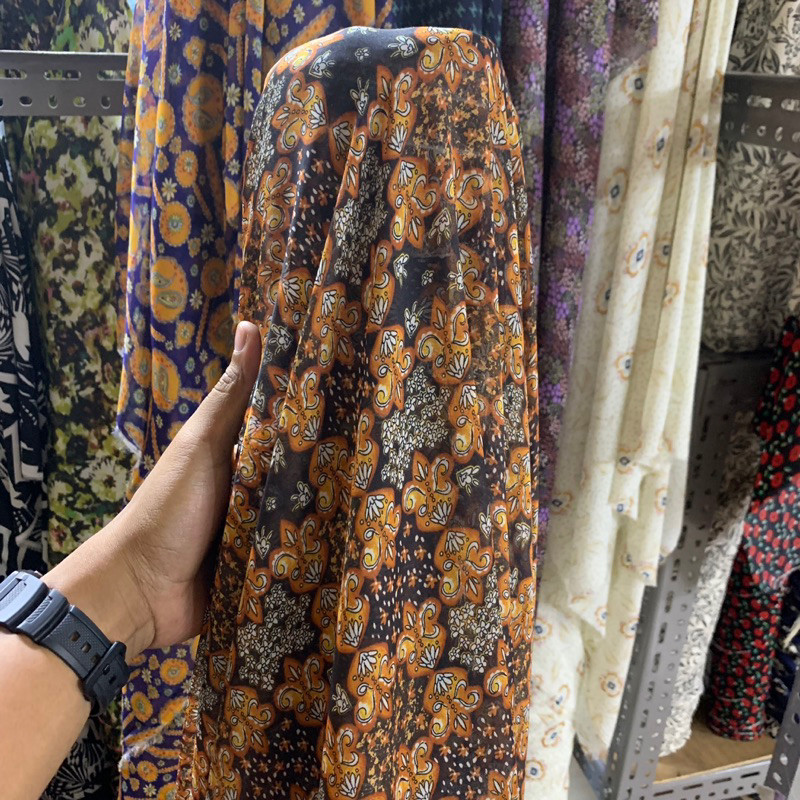 kain - kain bahan motif - kain sifon light - kain chiffon motif premium - kain sifon import