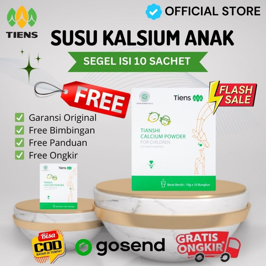 

Termurah !!! Kalsium Anak Tiens - Tianshi Calcium Powder For Children Original 1 Box 10 Sachet Susu