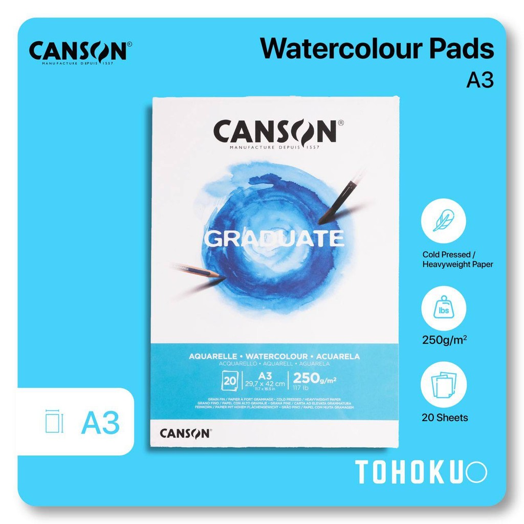 

Canson - Graduate Pads For Watercolour A3
