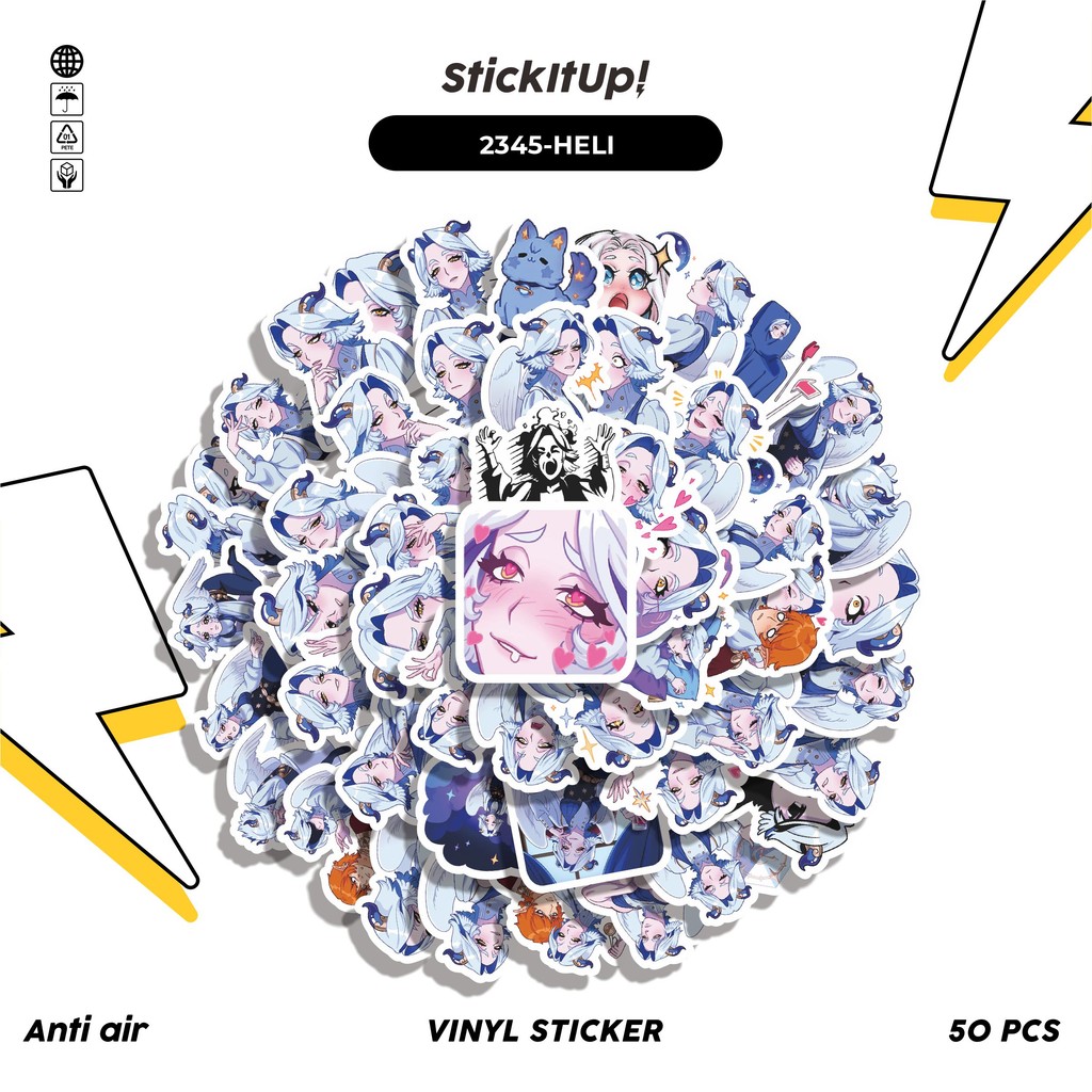 

COD✨ 50 Pcs Sticker Pack FUNNY BLUE HELIA STICKER PACK 01 Lucu Aesthetic Vynil Waterproof untuk Freebies Sticker Buku Journal Casing HP Laptop