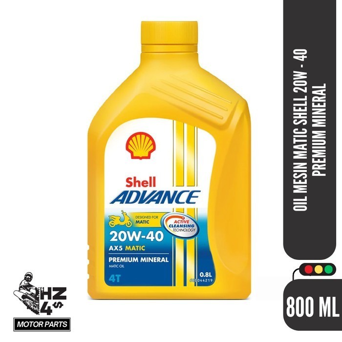Oli Mesin Matic Honda Beat Merk Shell AX5 20W-40 Mineral 800 ML