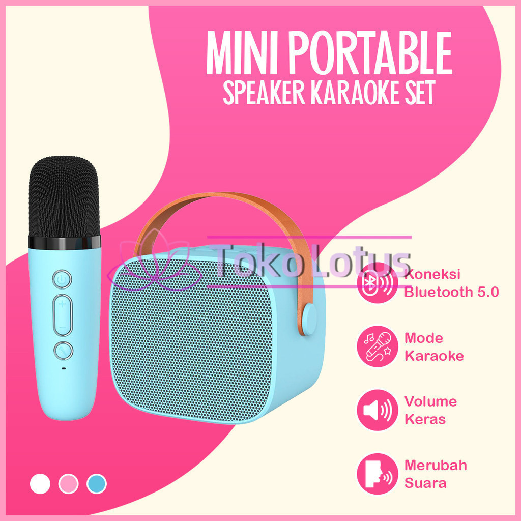 2 Mic Mini Speaker Bluetooth Karaoke Set Lengkap Speaker Bluetooth Mic Wireless
