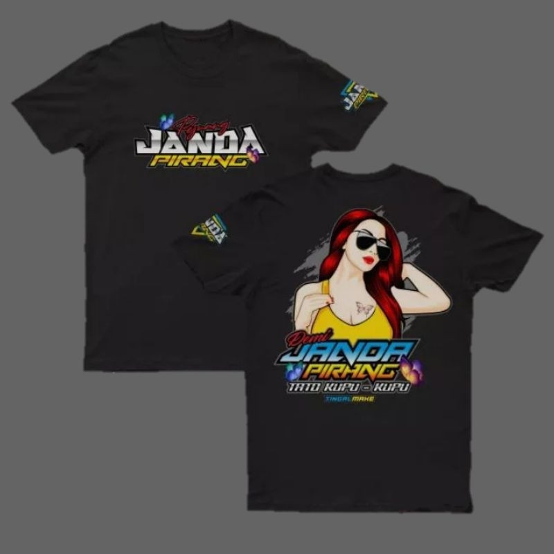 Kaos  T-Shirt Janda Pirang Bertato Kupu-Kupu V2 / Baju Distro Janda Pirang