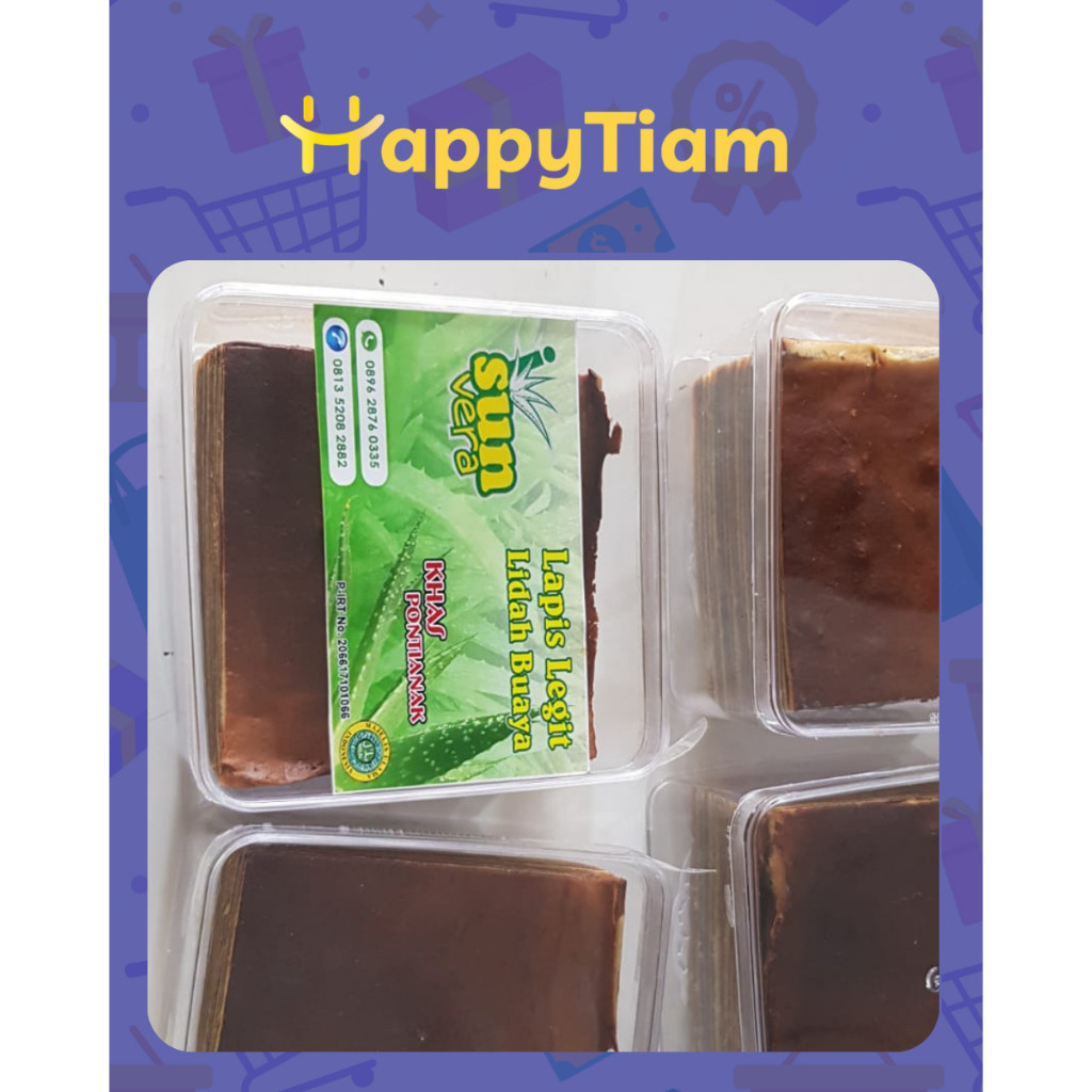 

KUE LAPIS LEGIT LIDAH BUAYA I SUN VERA 9.5 X 9.5 KUE BASAH ALOEVERA OLEH OLEH PONTIANAK ALOE VERA