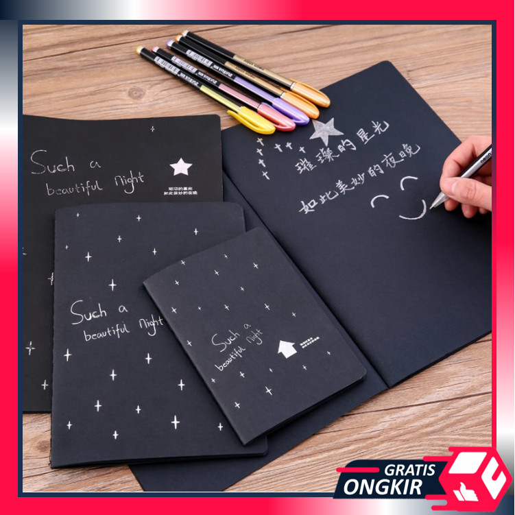 

GRATIS ONGKIR - 6448 Notebook Diary Hitam / Buku Polos 28 Lembar / DIY Scrapbook dan Foto