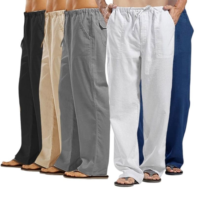 Celana katun linen premium, celana panjang lebar celana pangsi celana komprang celana sirwal premium