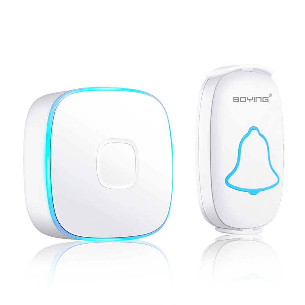 A808 Wireless Doorbell DC Battery-operated Remote Battery Door Bell Welcome Melodies Chimes LED Flas
