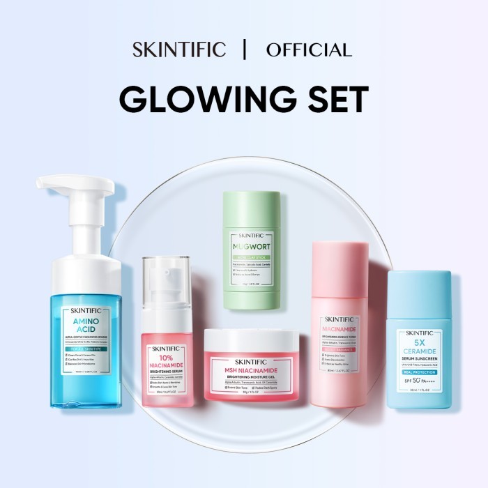 SKINTIFIC MSH Niacinamide Skincare 6pcs Set glowing