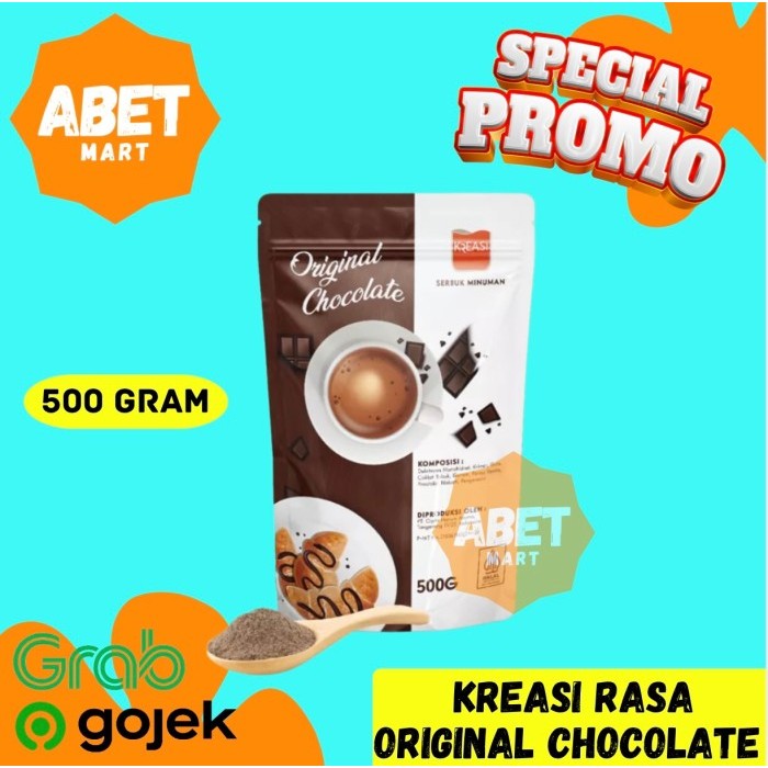 

Minuman Bubuk Original Chocolate Kreasi 500Gr - 500 Gram Serbuk Drink Powder Rasa Cokelat Coklat Instan Pak Pcs Dus