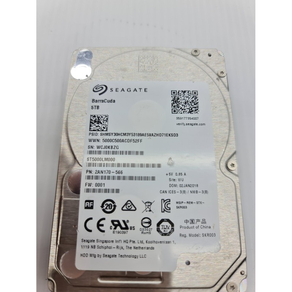 Seagate 5TB BF-W 0001 P/N 2AN170-566 TK WCJ 2.5in Hard Drive