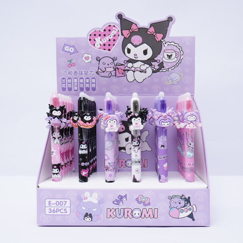 

(1pcs) Pulpen Cetek Premium Pena Hapus Motif Sanrio Kuromi Melody Labubu Lisa Blackpink - GG0467
