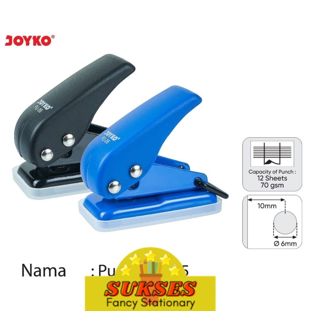 

Pembolong Kertas Satu Lubang One Hole Punch Joyko Pu-35