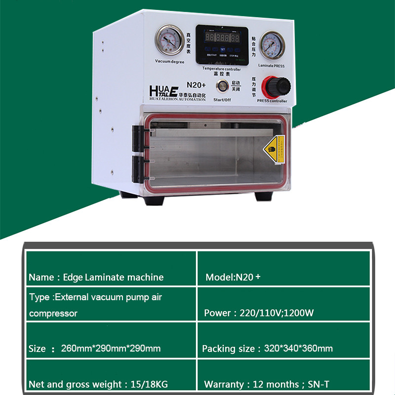 N20 Single LCD Laminating Machine  OCA Laminator For Samsung Edge Touch Screen Refurbish For  iPhone