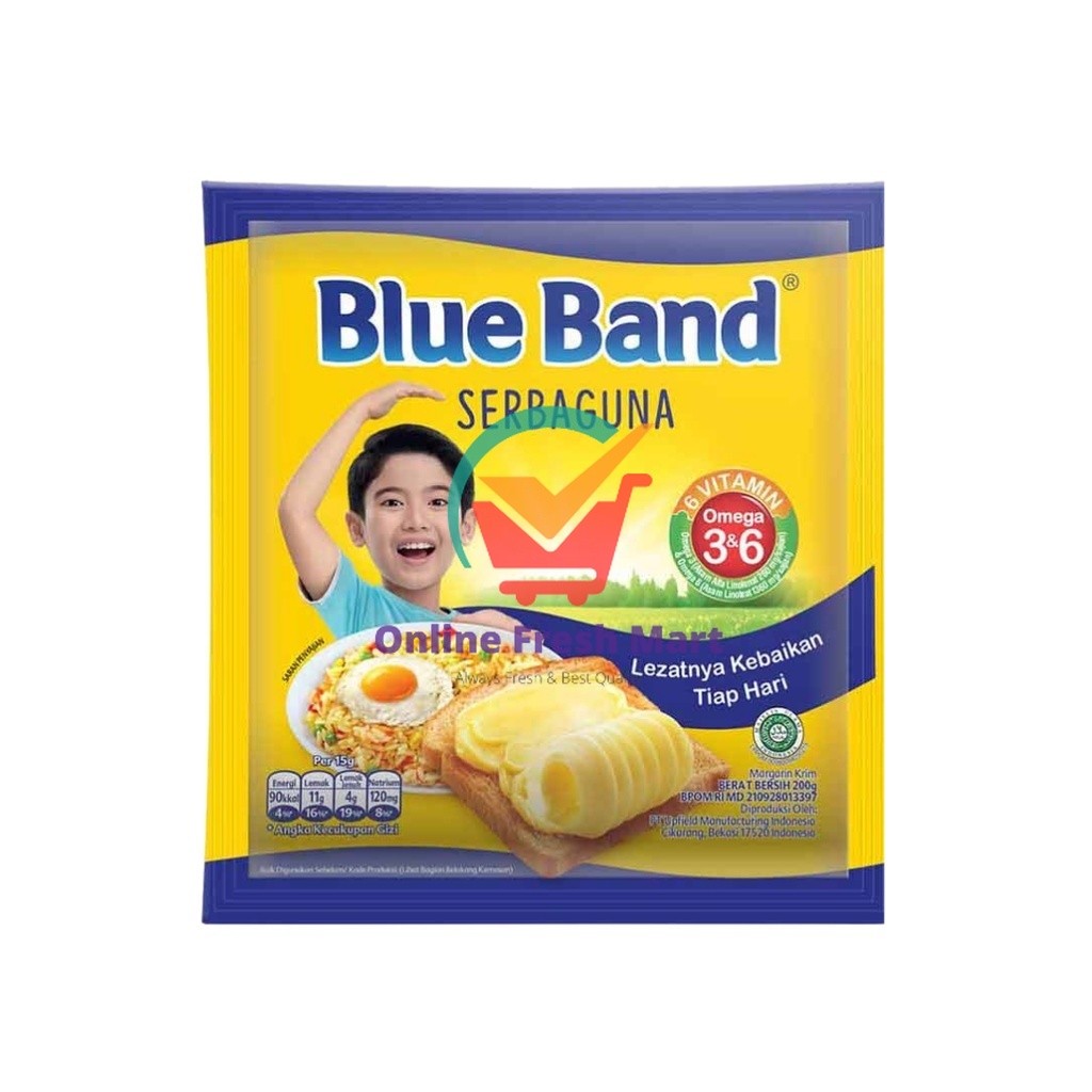 

Blue Band Margarin Serbaguna Mentega 200g - Online Fresh Mart Denpasar