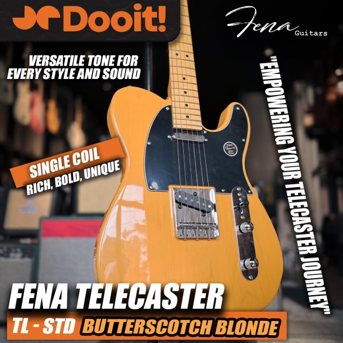 FENA Guitars TL STD Maple Electric Gitar Elektrik New Model - Butterscotch Blonde