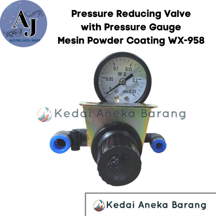 AJstore - Pressure Reducing Valve + WX Gauge Mesin Powder Coating WX-958 WX958 Ori