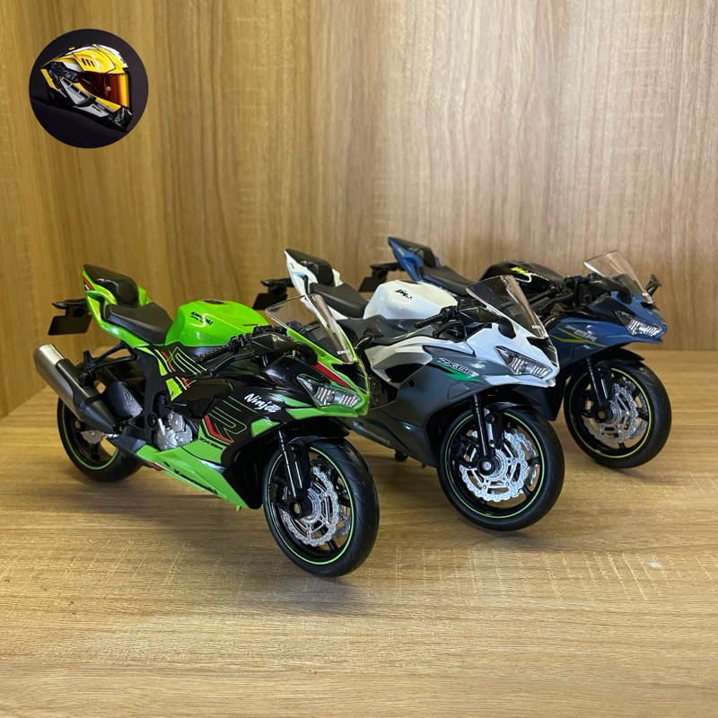 diecast miniatur motor kawasaki zx6r new skala 1/12