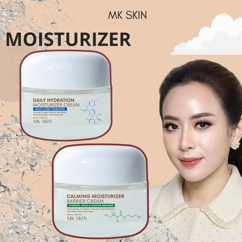 (Ready Stock)MK SKIN Daily Hydration & Calming Moisturizer Cream Untuk Kulit Kering Berjerawat dan N