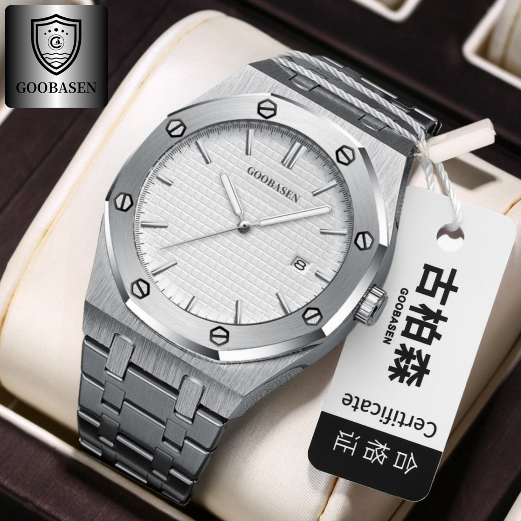 

Jam Tangan Kuarsa Bisnis Berbentuk Berlian Guberson Jam Tangan Pria Tahan Air Kalender Bercahaya