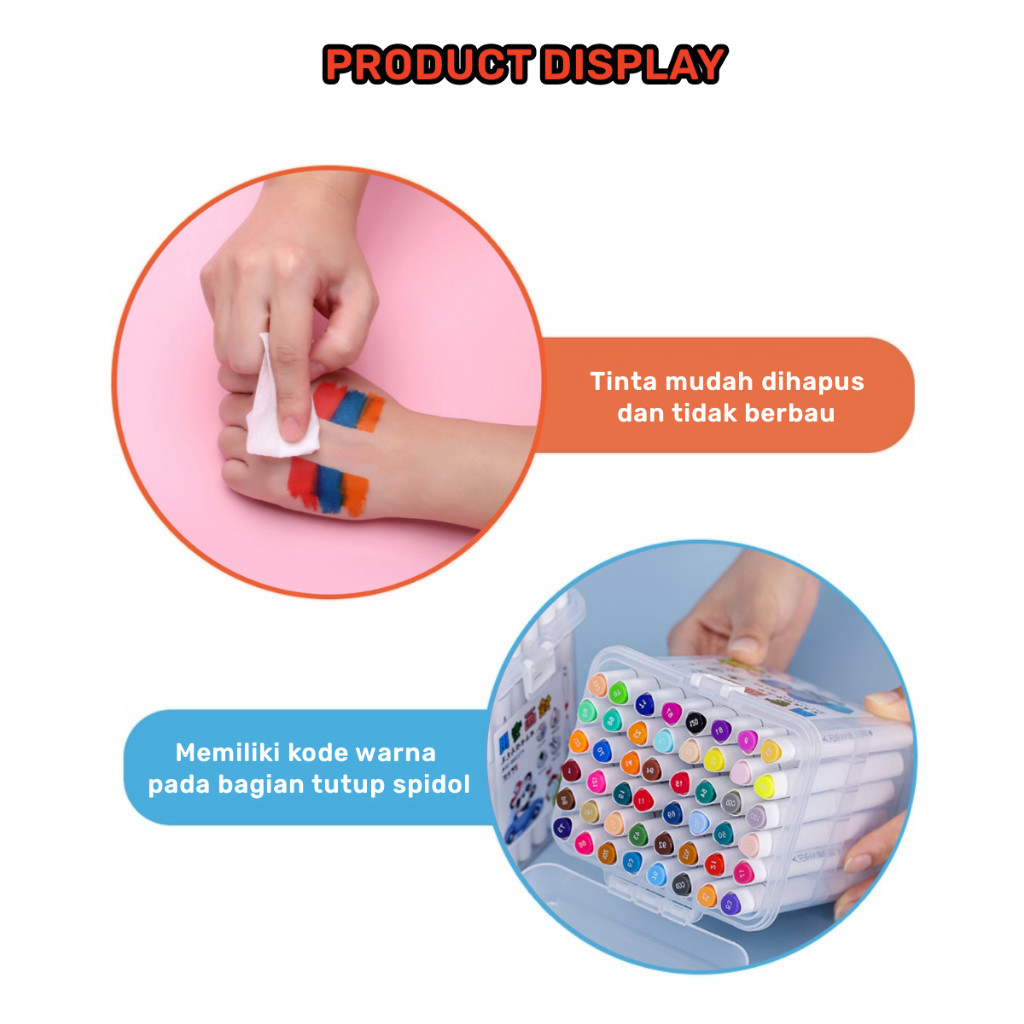 

JAMIN MURAH !!!Spidol warna SET 12/24/36 warna Sketch marker spidol warna 2in1 spidol sketsa double tip Siswa sekolah dasar berkepala dua Lukisan pensil cat air seni Stabilo art brush pen animation marker sekolah kantor pelajar Anak(BISA LANGSUNG ORDER)