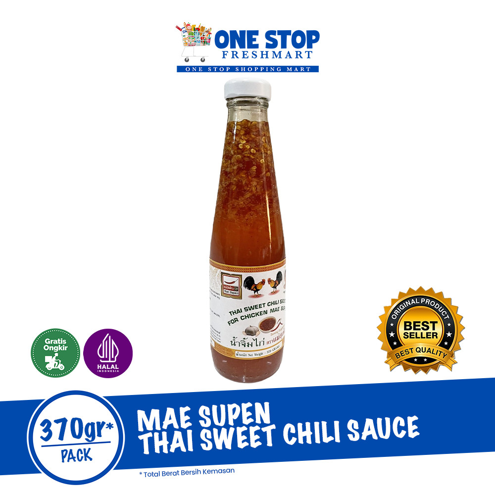 

MAE SUPEN THAI SWEET CHILI SAUCE 370 GR / SAUS THAI MANIS PEDAS 370GR