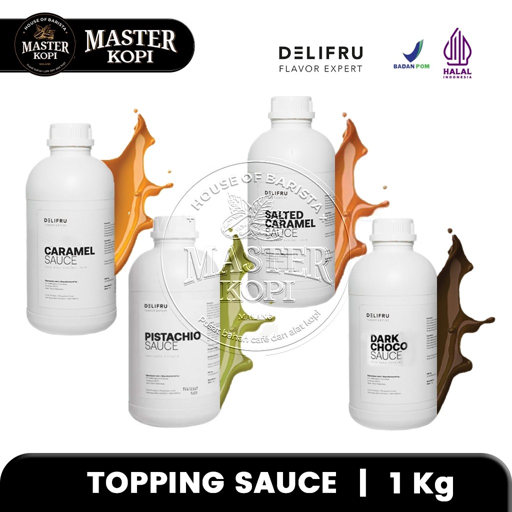 

Topping Saus DELIFRU Sauce Caramel / Salted Caramel / Dark Cokelat / Pistachio - 1kg