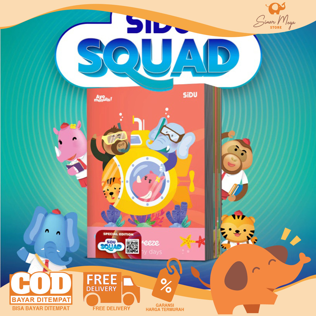 

SIDU Sinar Dunia Buku Tulis Bergaris Special SQUAD EDITION Kwarto - DIJUAL PAK Isi 10 Buku