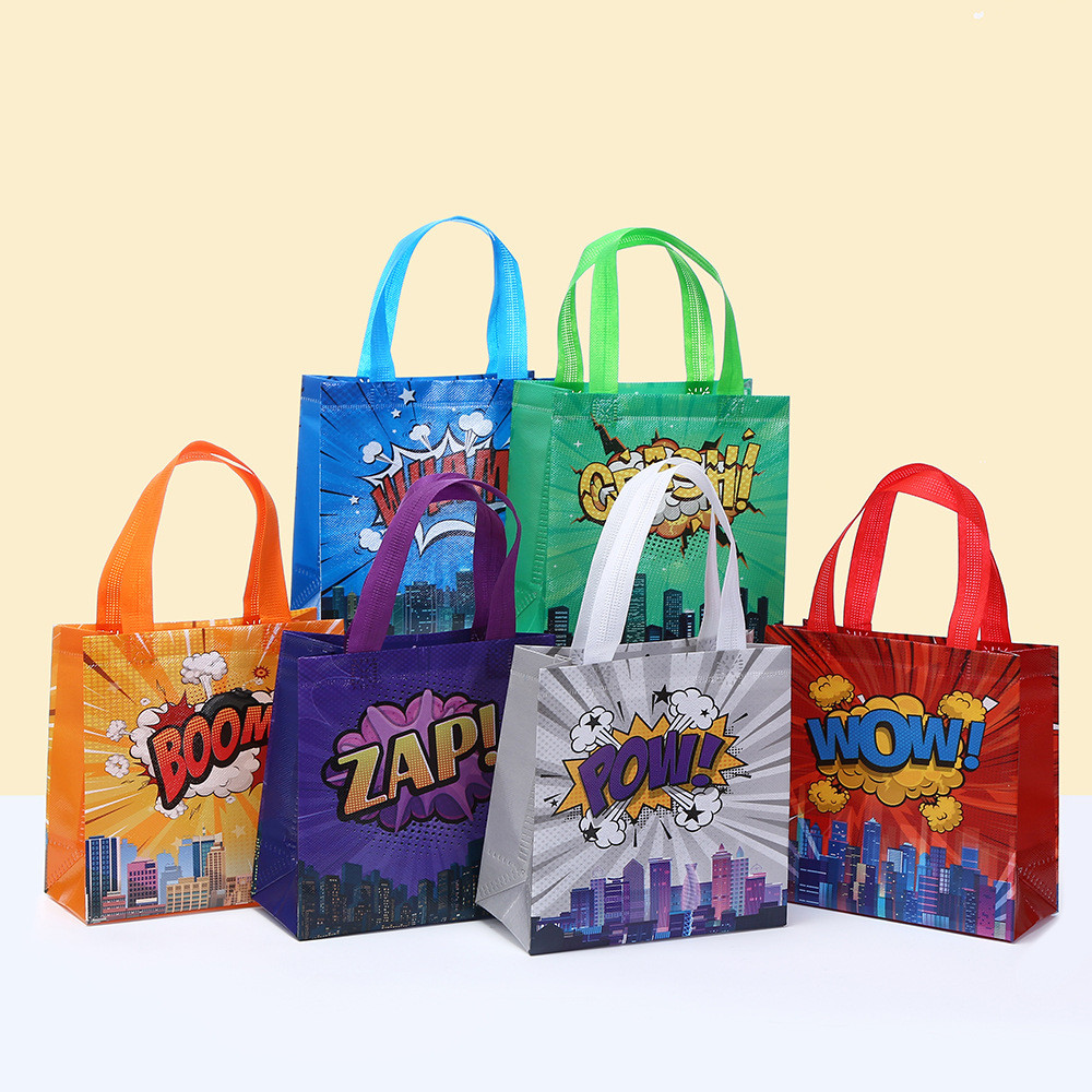 

StoBag Comic Superhero Gift Wrapping Bags Boom Zap Pow Bags for Sweets Kids Party Favors Candy Treat Luxury Designer Bags