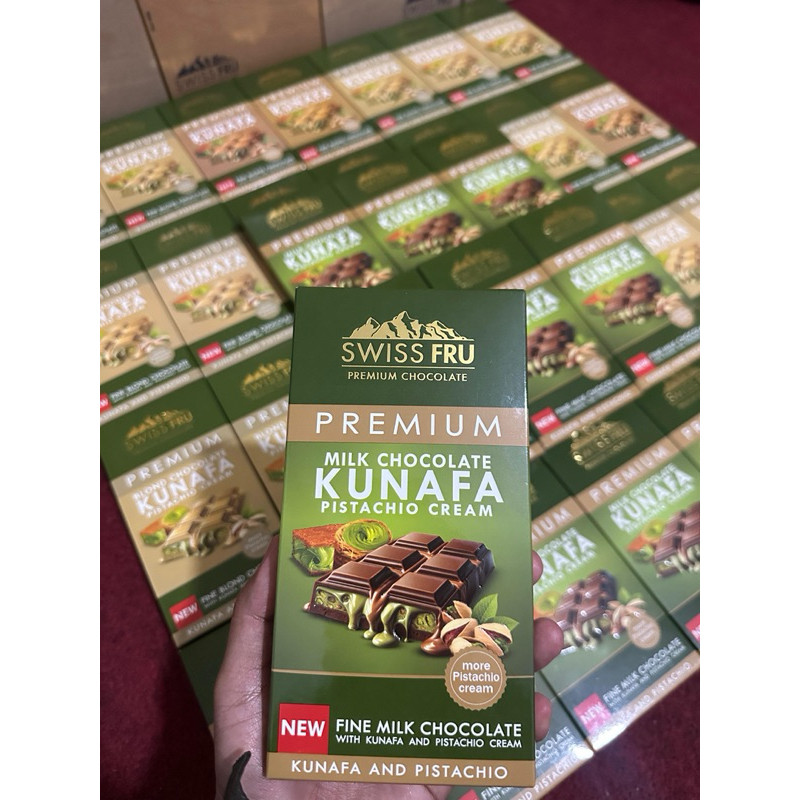 

New (Promo) Ready Coklat Dubai Swiss Fru Kunafa Pistachio Dijamin Gak MelelehPremium