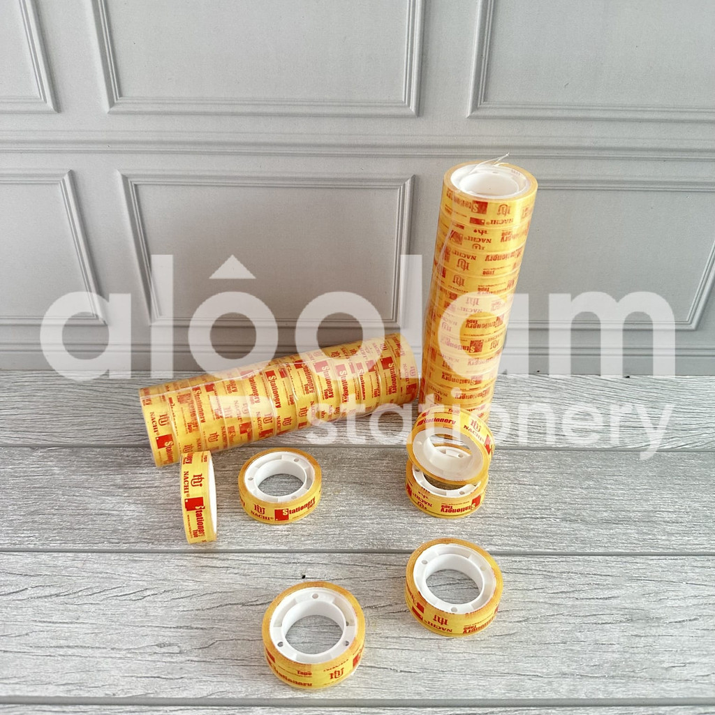 

SATUAN ( 1 PCS ) Selotip Isolasi Bening Kecil Tipis Nachi 12mm x 10m lengkap