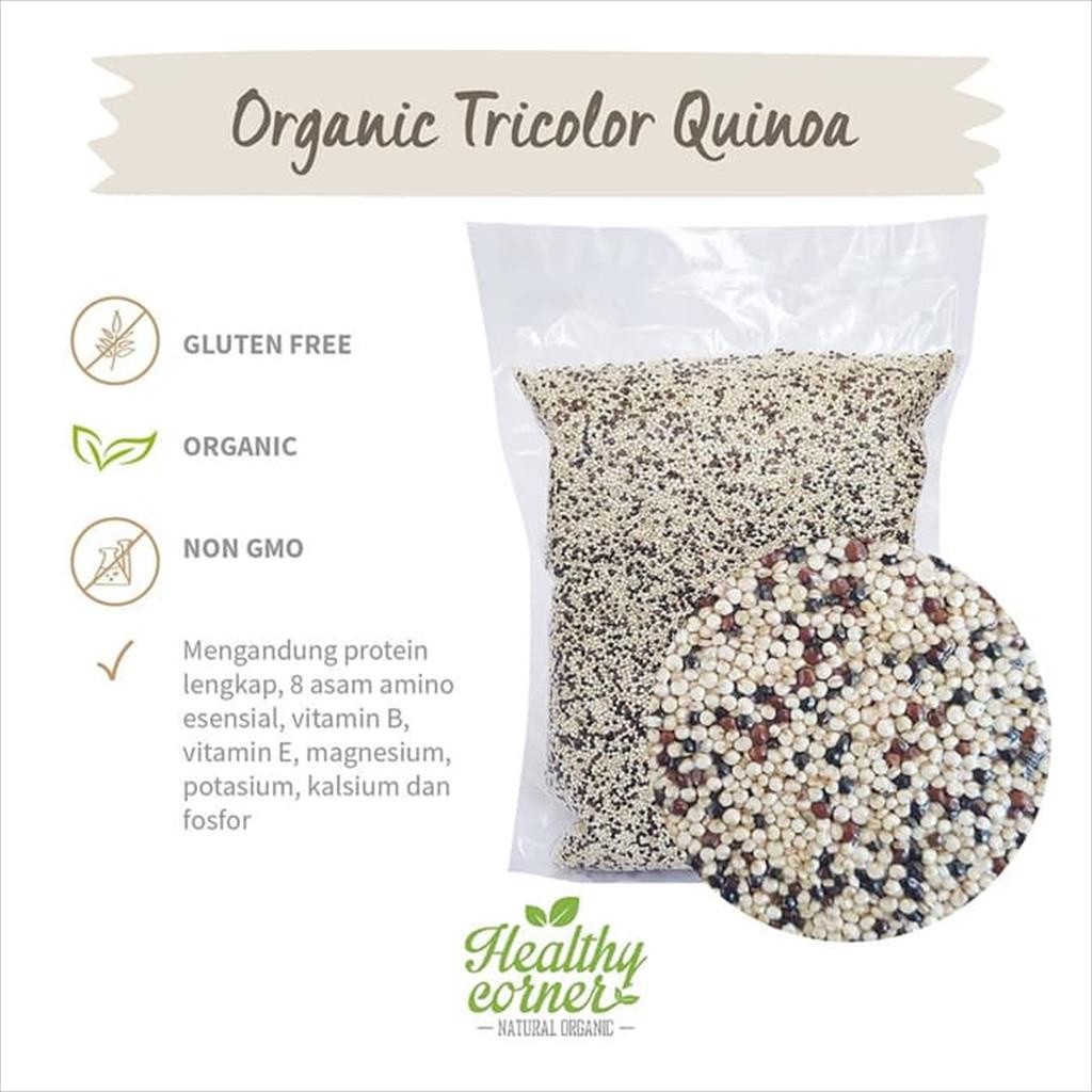 

New Quinoa Tri Colour 1 Kg / Tricolor Quinoa White Red Black Terlaris