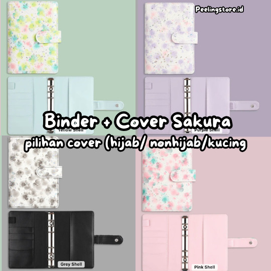 

Binder + Cover Binder A6 Motif Bunga Sakura A6 Sinking FundCO