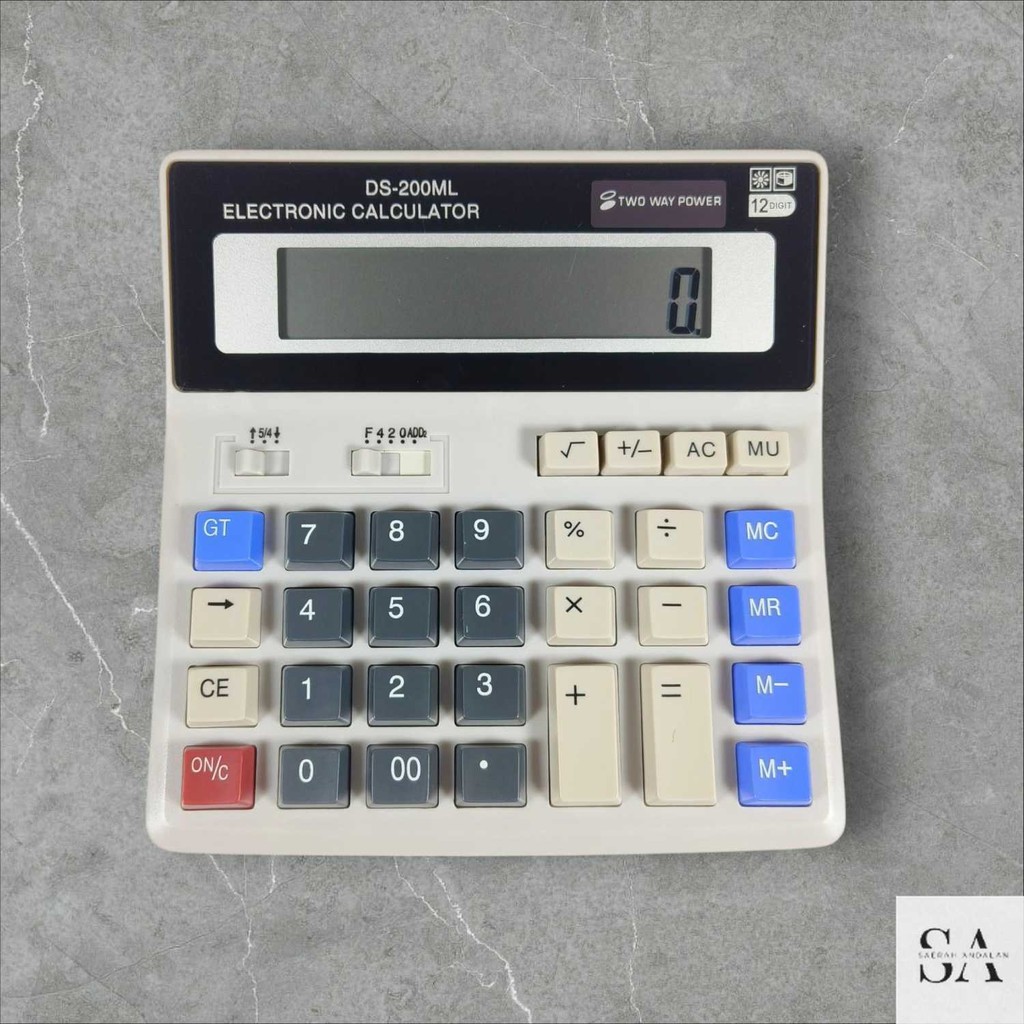 

Kalkulator 12 Digit Large LCD Display Two Way Power Solar