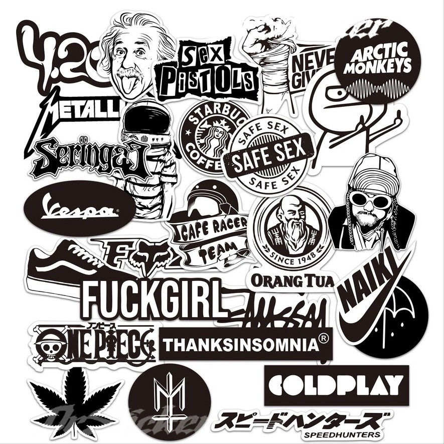 sticker 27 pcs graftack seringai hp,laptop,helm dll