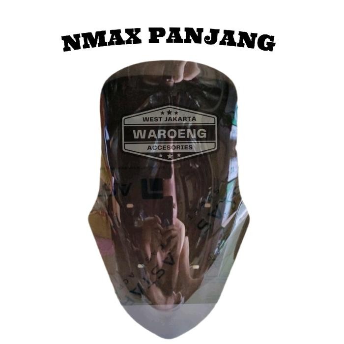 VISOR/WINSHIELD NMAX PANJANG OLD/NEW 2015-2019-2020-2023 Baut - OLD 2 MILI, Hitam