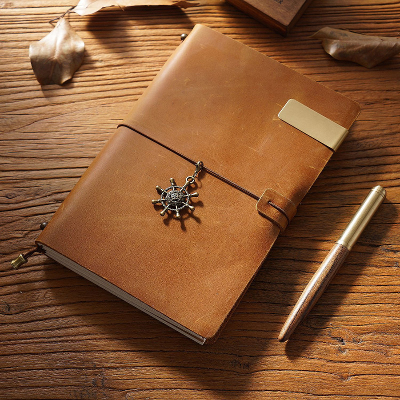 

100% Genuine Leather Traveler Notebook Handmade Vintage Cowhide Diary Journal Sketchbook Organiser Planner TN Notebook Cover
