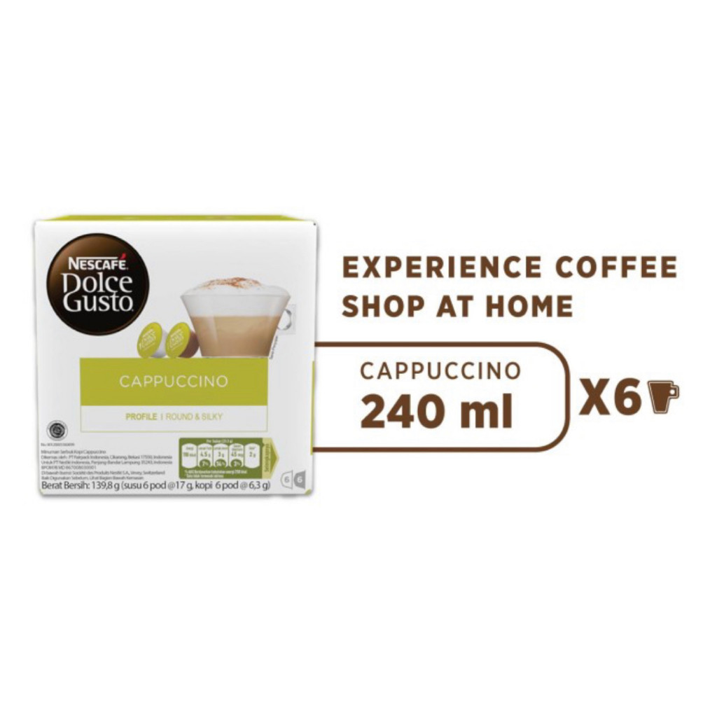 

JAMIN MURAH !!!Nescafe Dolce Gusto Cappuccino - Capsule(BISA LANGSUNG ORDER)