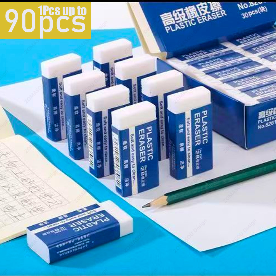 

1-90Pcs Soft 2B Pencil Eraser PVC Plastic Rubber Eraser Sketches Paintings Fine Arts Eraser for School Office Drawing Sketches
