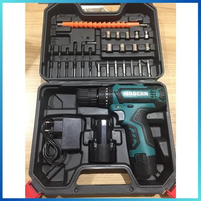 Mesin Bor merk MODERN M15 / mesin bor baterai / bor tembok