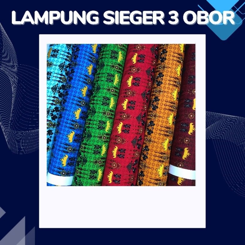 KAIN BATIK SEKOLAH GAJAH SIGER TIGA OBOR BAHAN BSY UNTUK BATIK SEKOLAH LAMPUNG METERAN