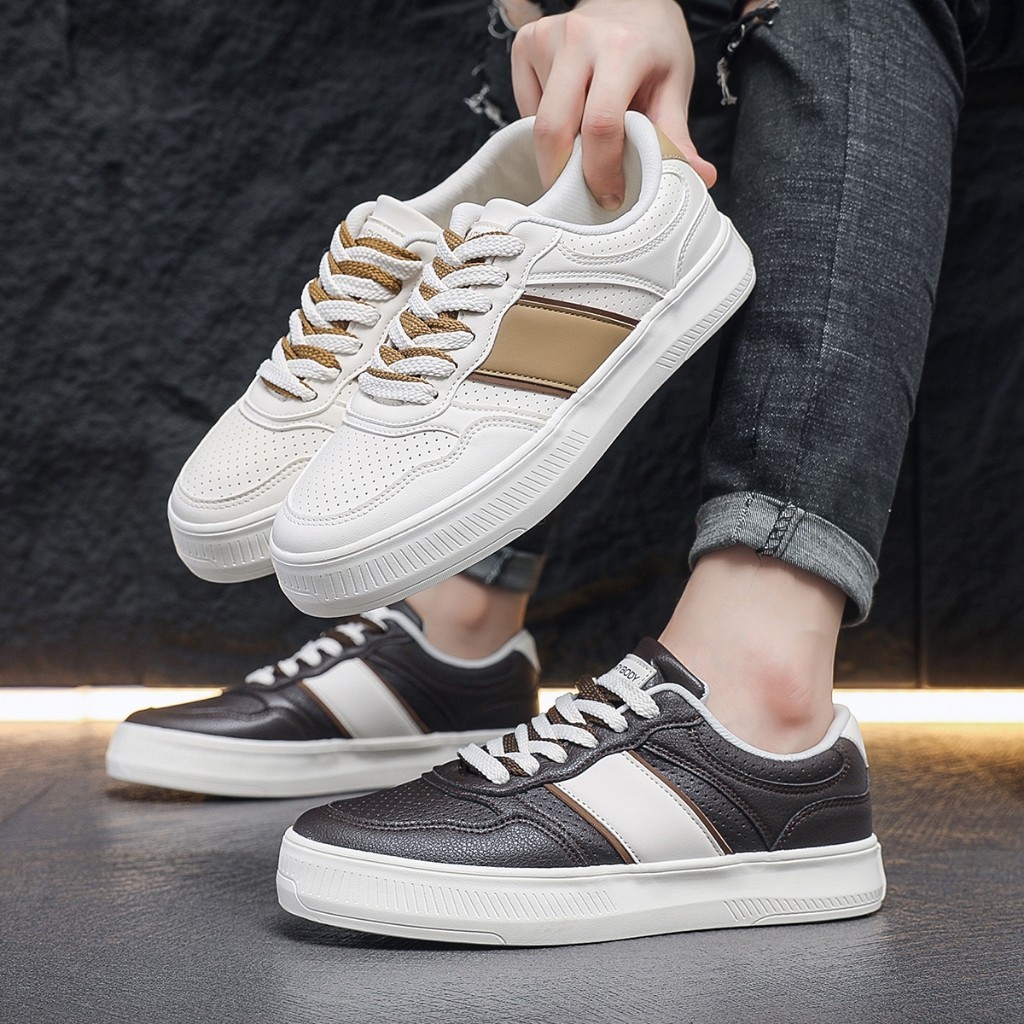 Panarybody Sepatu Pria Sneakers Cowok Sepatu Putih Sepatu Traveling Nyaman Ringan TH2403 Sepatu