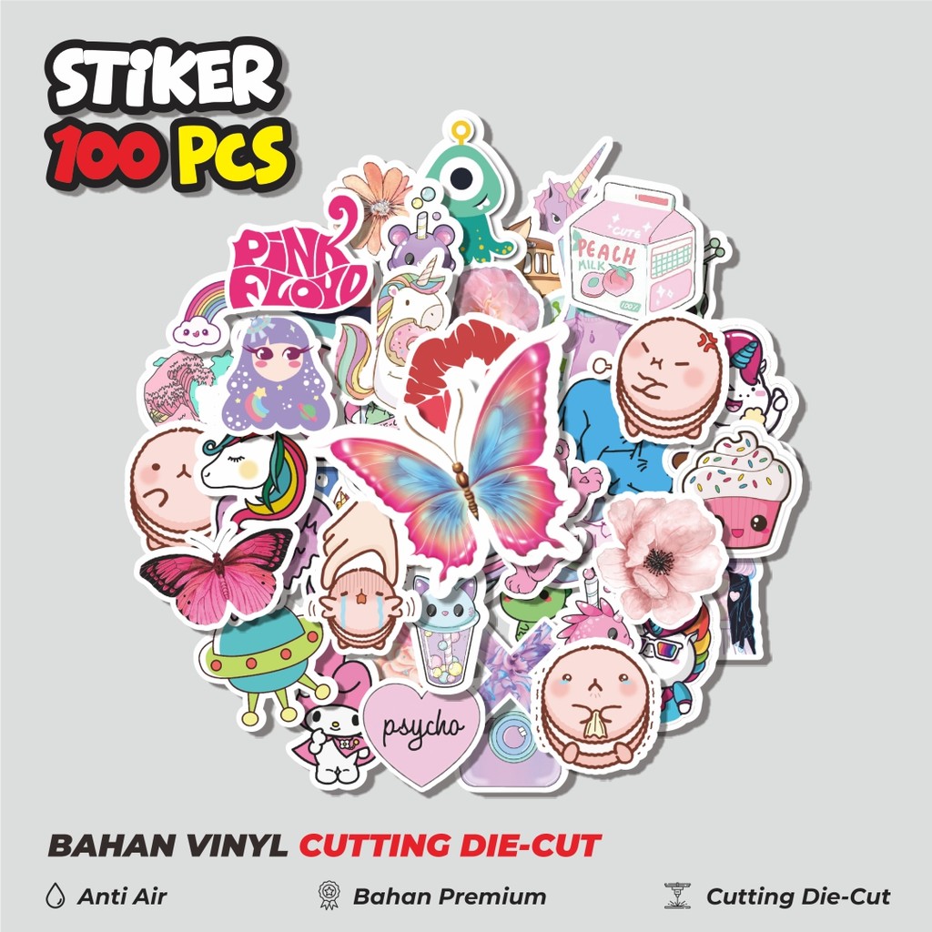 

Terbaru! 50 pcs Stiker Pastel Art Dekorasi Lucu Kreatif untuk Notebook, Skateboard, HP