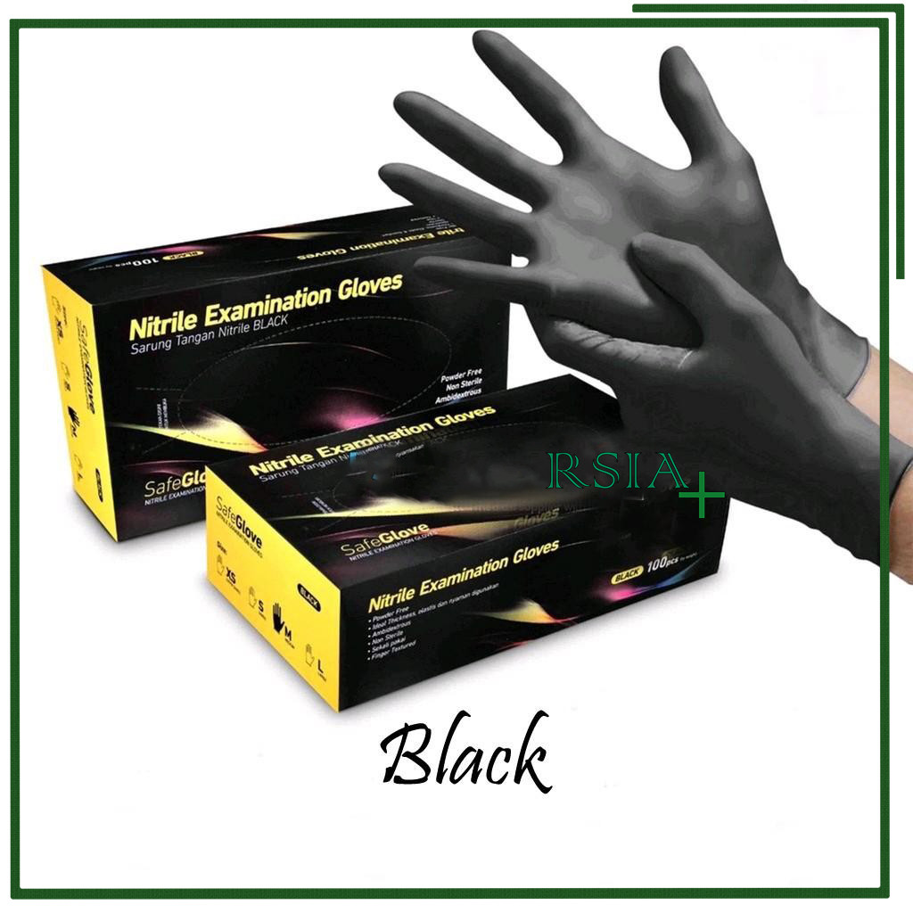 Sarung Tangan Latex Hitam Nitrile RSIA