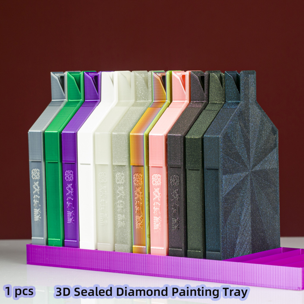 

Sealed Diamond Painting Tray Organizer for 5D Diamond Painting Accessories Storage Tools Glitter with Y-Shape Ejection Plug