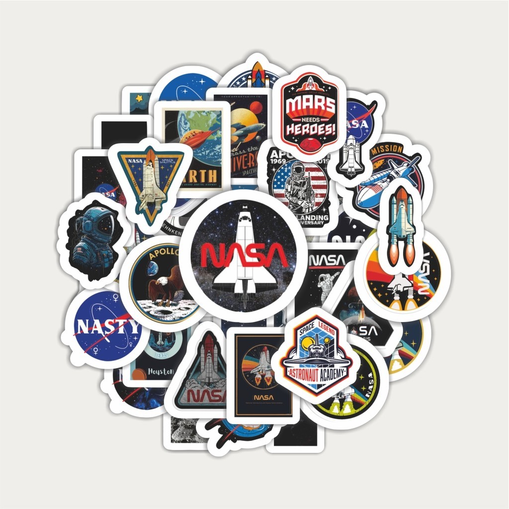 

Sticker Pack Stiker Logo Nasa | Sticker TUMBLR | Stiker LAPTOP KOPER HELM