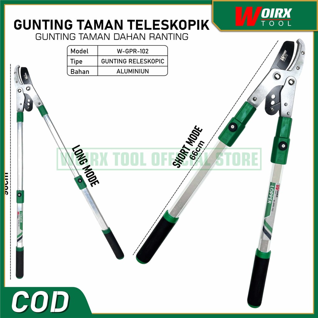 WOIRX TOOL Gunting Dahan Ranting Gagang Panjang Gunting Taman Telescopic