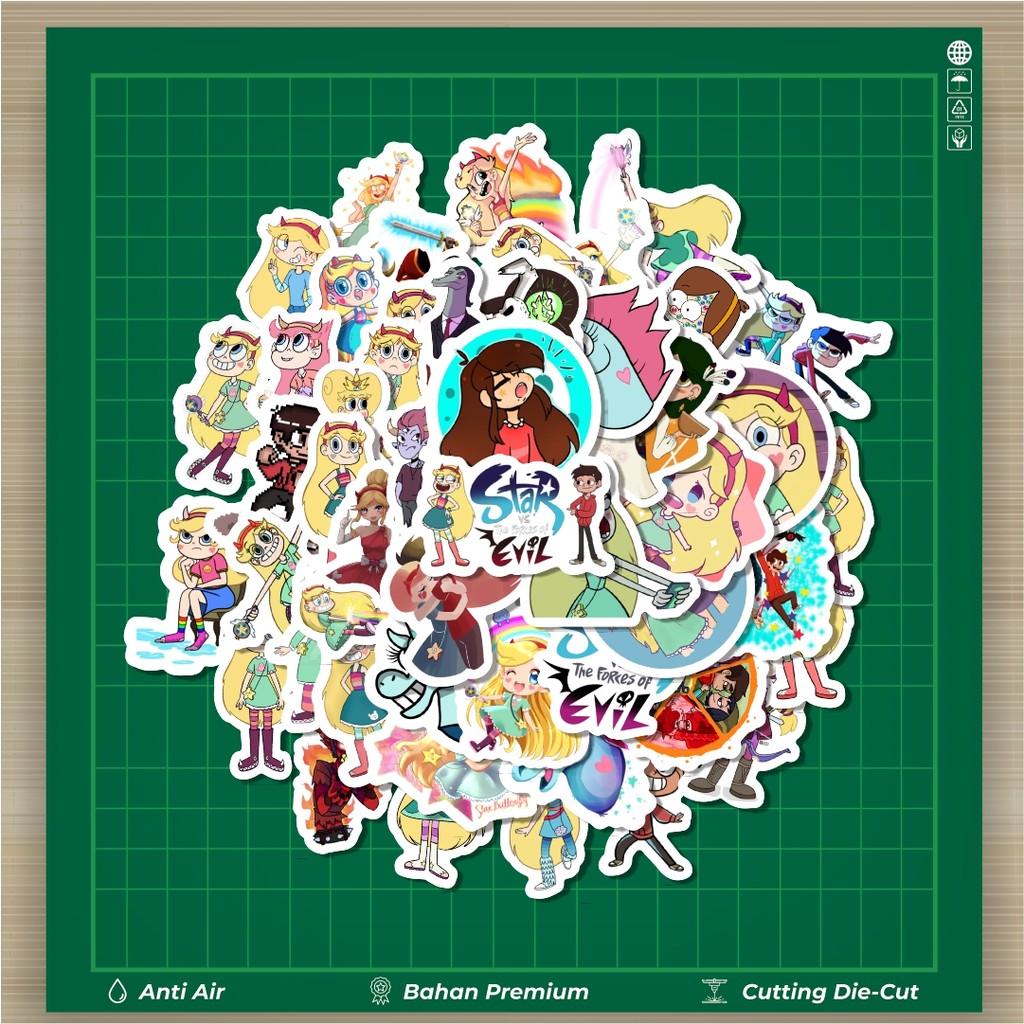 

HOT 50 PCS STIKER Sticker Kartun Star vs The Forces Of Evil Stiker Fashion Cars Decal Dingin Kartu Album Custom Vinyl Anti Air- Sticker Aesthetic Buku Journal Koper Casing HP Tablet Laptop Helm Motor Botol Minum